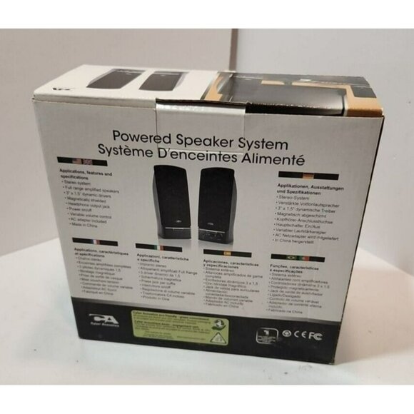 Cyber Acoustics CA 24S  Powered Speakers NIB - Picture 4 of 11